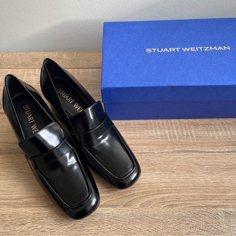 STUART WEITZMAN Black Loafers 7.5 NEW with TAGS Sleek 60 - Picture 7 of 15